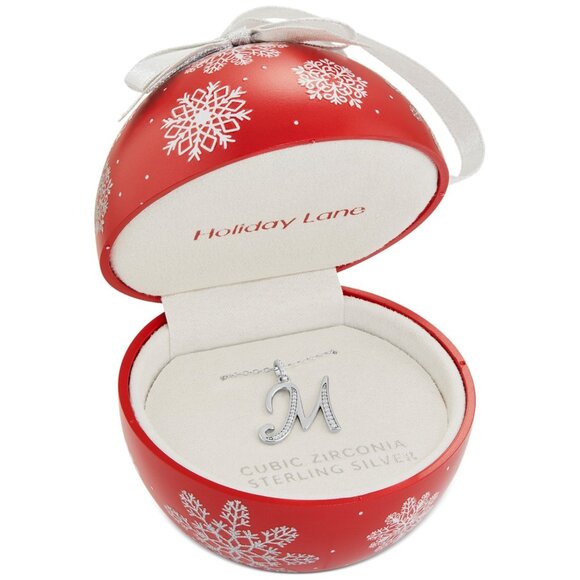 Holiday Lane Cubic Zirconia Infinity Pendant Necklace in Sterling Silver - Picture 2 of 5